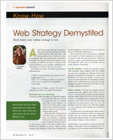 Web Strategy Demystified
Minnesota Business, July 2007